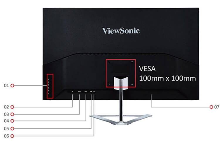 Màn Hình Siêu Mỏng Viewsonic VX3276-MHD-2 32 inch Full HD 4ms 75Hz IPS Speaker 7