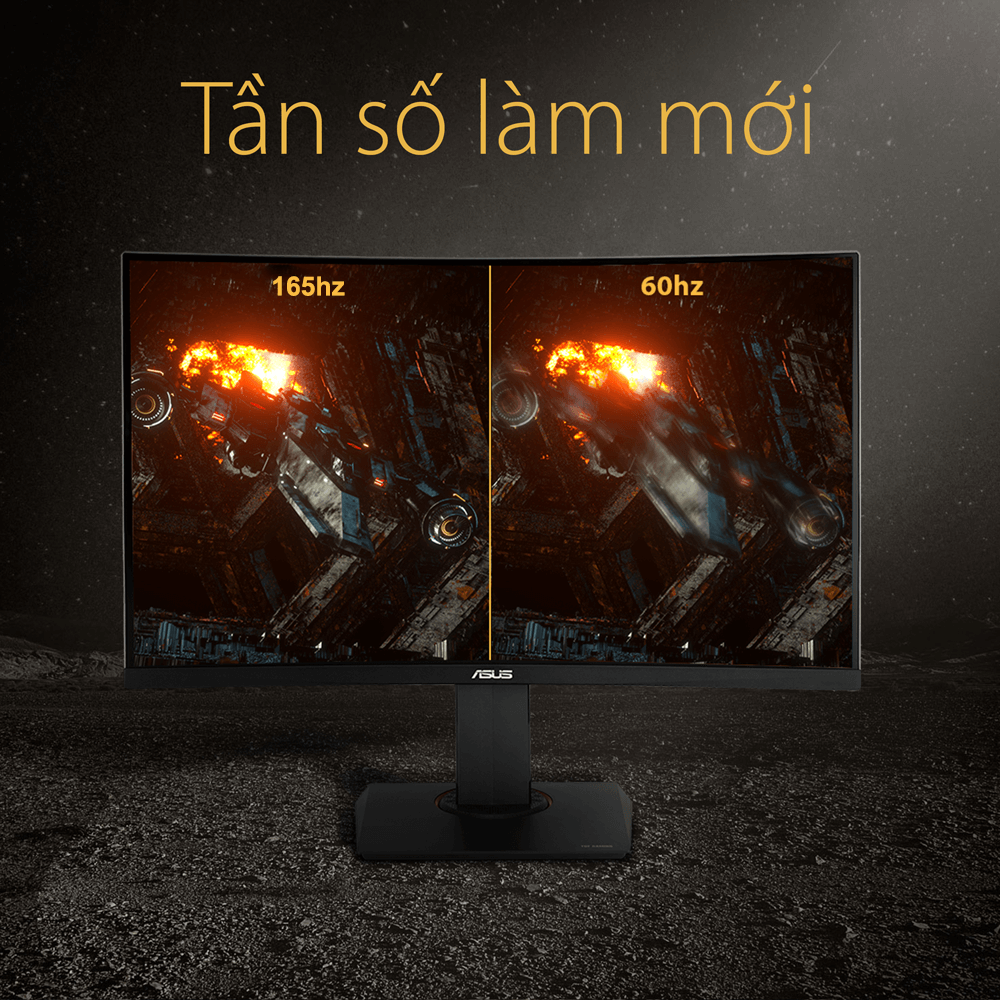 Màn Hình TUF Gaming Asus VG27AQ 27 inch WQHD (2560 x 1440) 1ms (MPRT) 165Hz IPS G-Sync Stereo Speakers 2W x 2 1