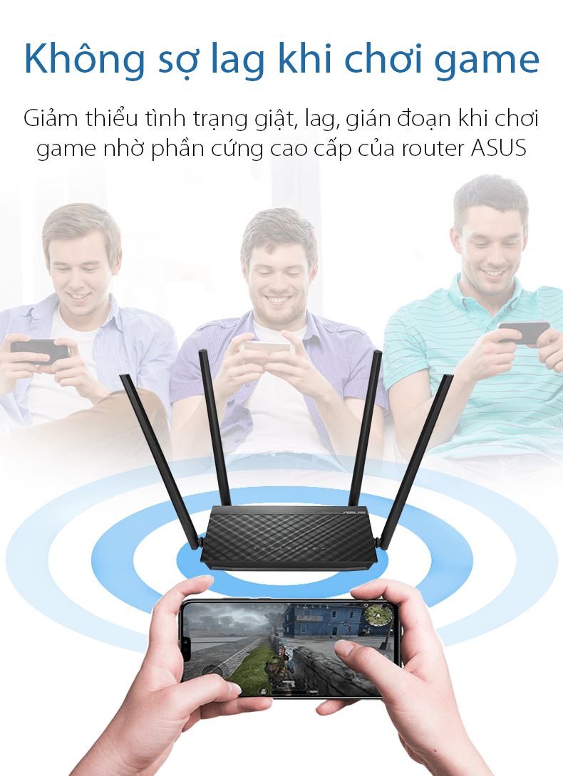 Router Wifi Asus RT-AC1500UHP Băng Tần Kép MU-MIMO 5