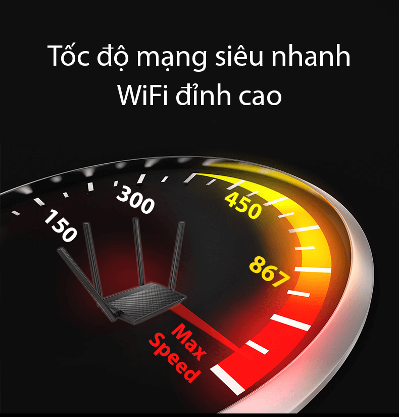 Router Wifi Asus RT-AC1500UHP Băng Tần Kép MU-MIMO 8