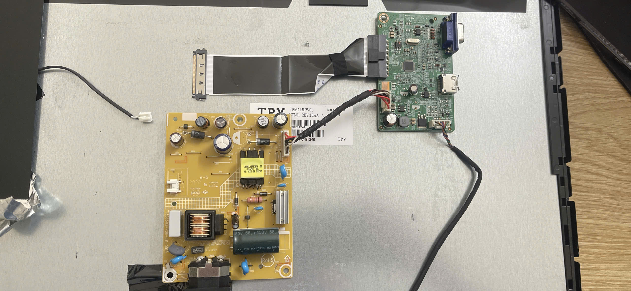 Combo board nguồn, tín hiệu màn hình MSI Pro MP221 ( hàng tháo máy)