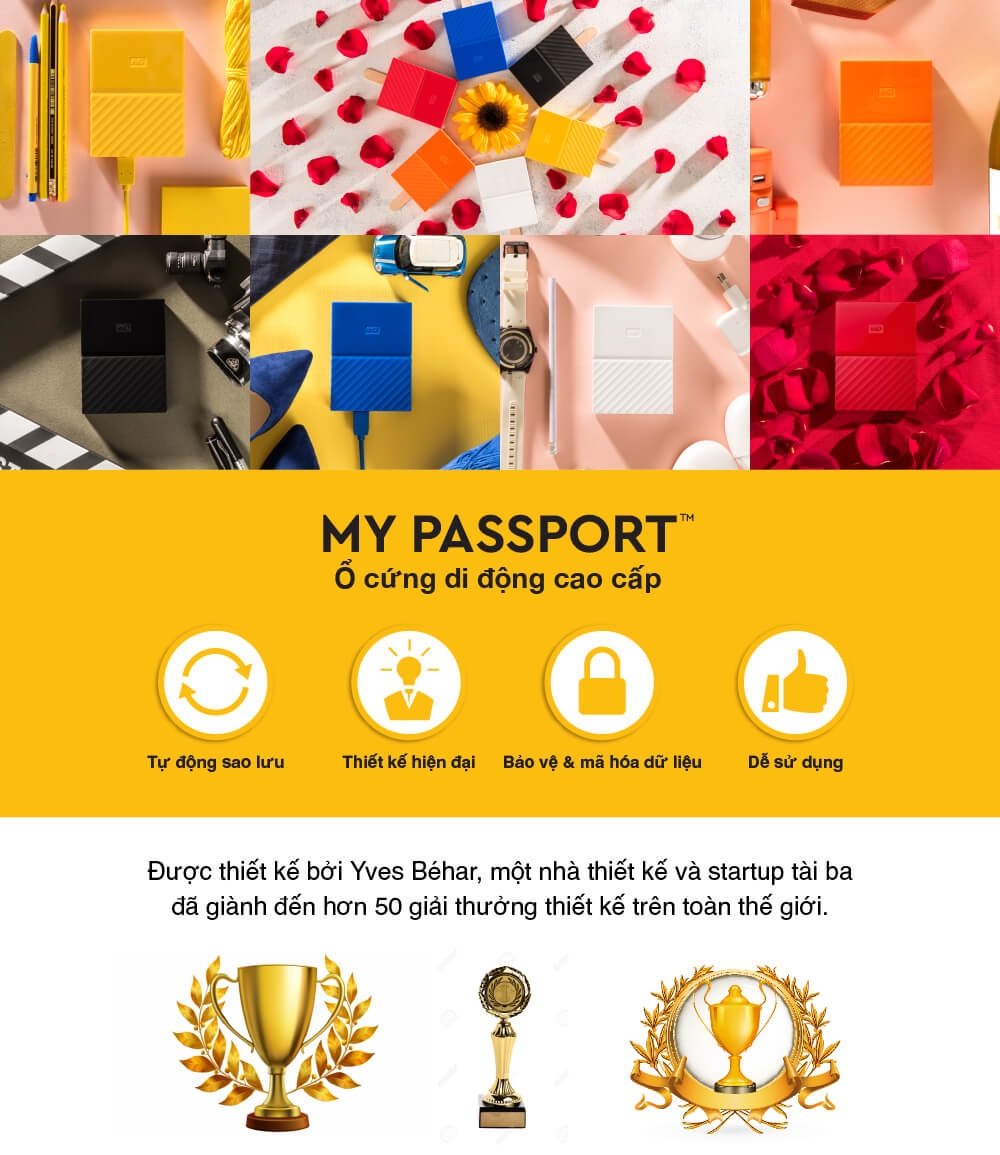 Ổ Cứng Di Động WD My Passport Ultra 1TB - WDBTLG0010BGY