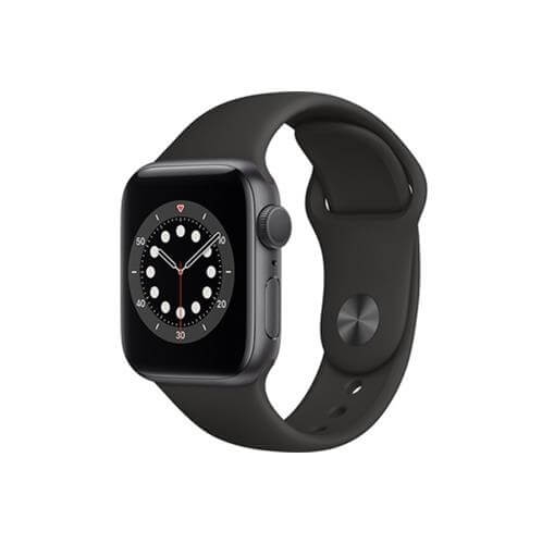 Đồng Hồ Thông Minh Apple Watch Series 6 GPS Only Aluminum Case With Sport Band (Viền Nhôm Dây Cao Su) Space Gray Black 44mm - Không Hộp