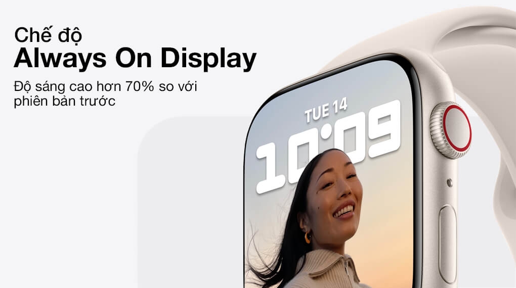 Đồng Hồ Thông Minh Apple Watch Series 7 GPS + Cellular (4G) Aluminum Case With Sport Band (Viền Nhôm & Dây Cao Su) 41mm - New Seal 3
