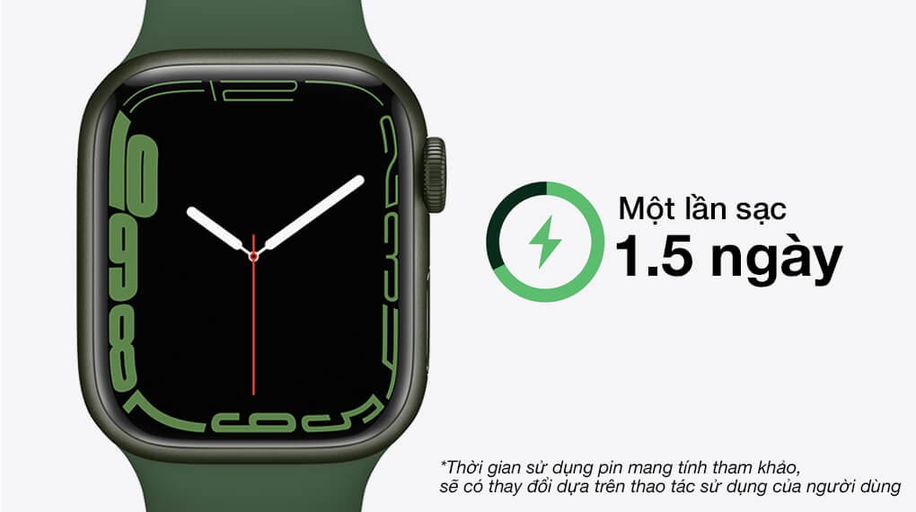 Đồng Hồ Thông Minh Apple Watch Series 7 GPS + Cellular (4G) Aluminum Case With Sport Band (Viền Nhôm & Dây Cao Su) 41mm - New Seal 7