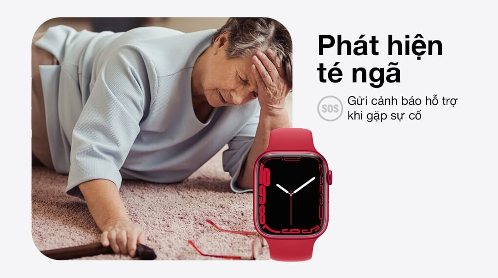 Đồng Hồ Thông Minh Apple Watch Series 7 GPS + Cellular (4G) Aluminum Case With Sport Band (Viền Nhôm & Dây Cao Su) 41mm - New Seal 9
