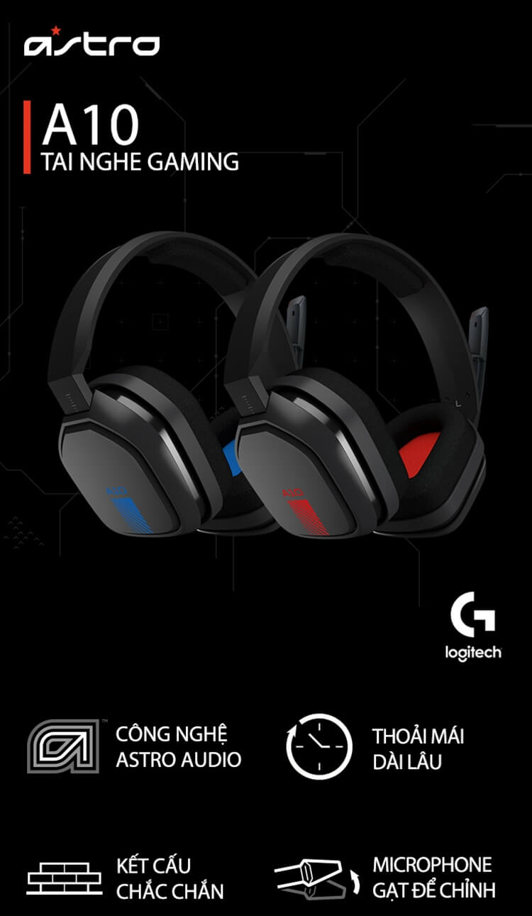 Tai Nghe Gaming Chụp Tai Astro A10 PC/PS4