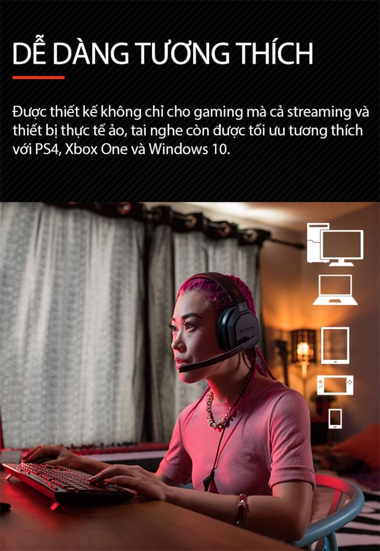 Tai Nghe Gaming Chụp Tai Astro A10 PC/PS4 3