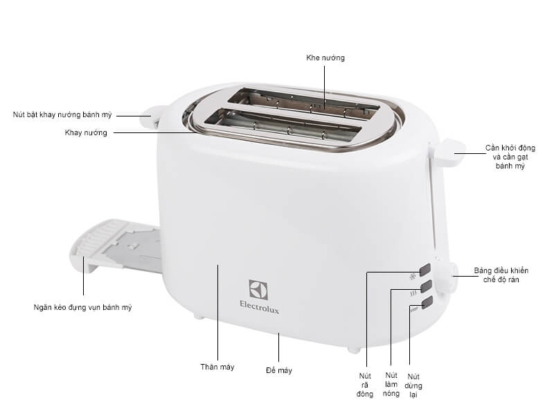 Lò Nướng Bánh Mì Electrolux ETS1303W 4