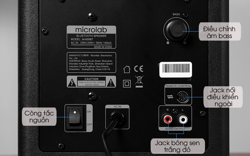 Loa Microlab Tích Hợp Bluetooth Loa M-600BT/2.1 7