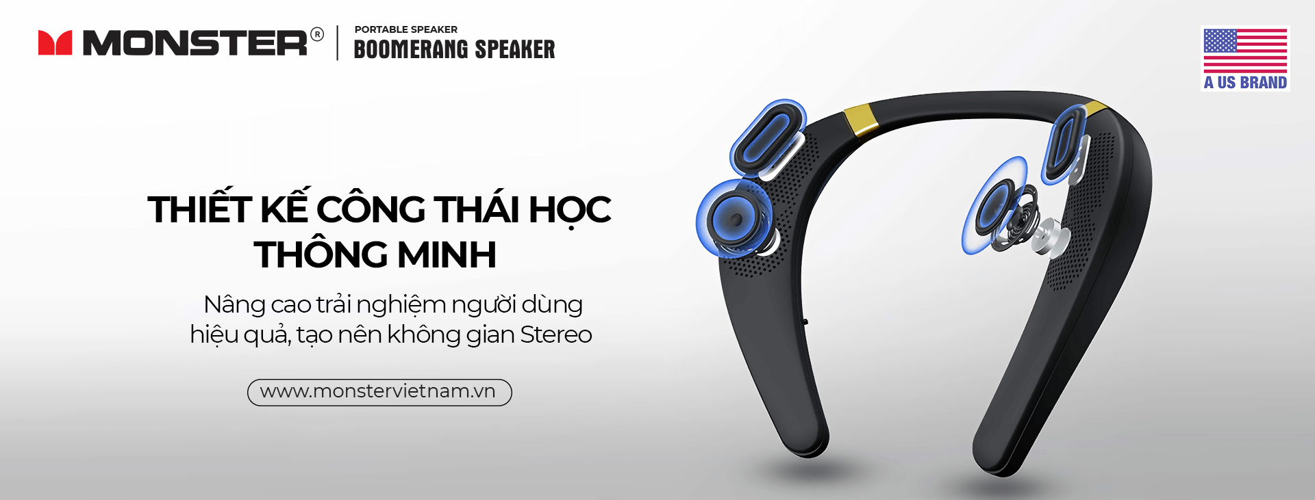 Loa Bluetooth Đeo Cổ Monster Boomerang
