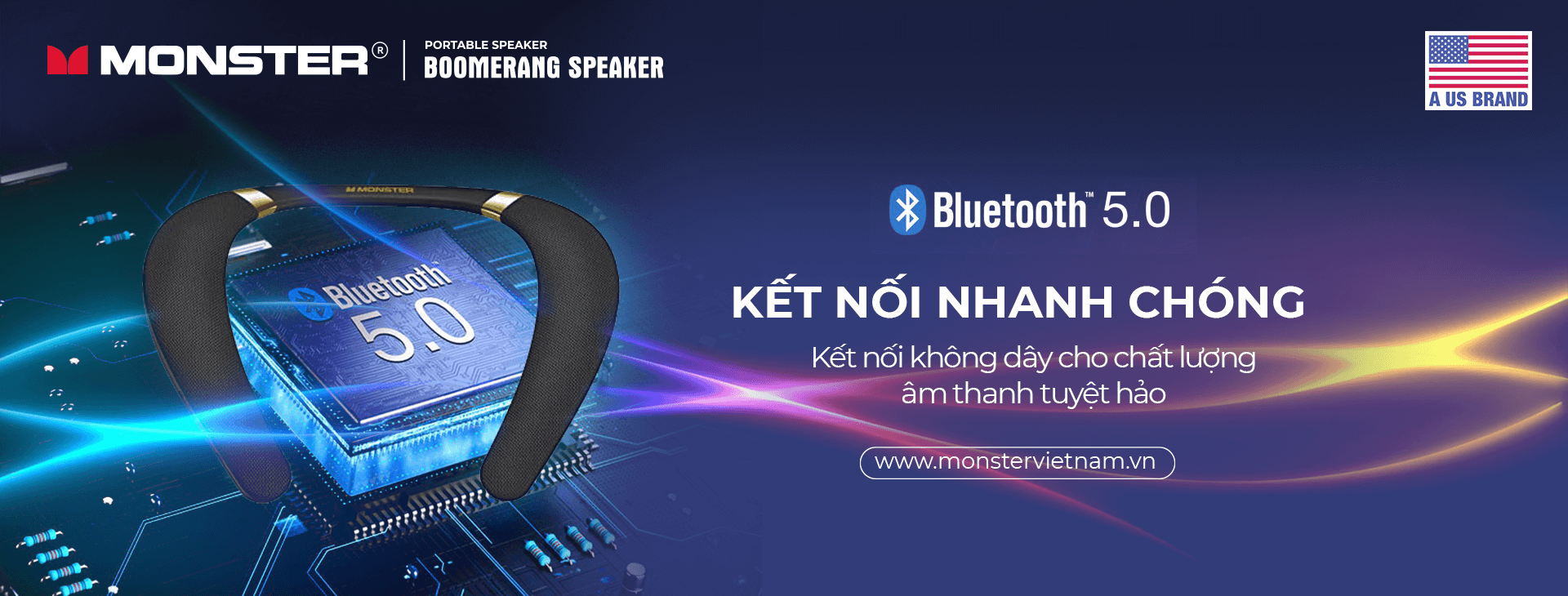 Loa Bluetooth Đeo Cổ Monster Boomerang 