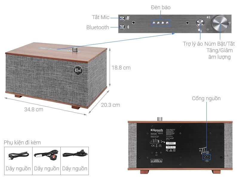 Loa Bluetooth Klipsch The Three With GVA