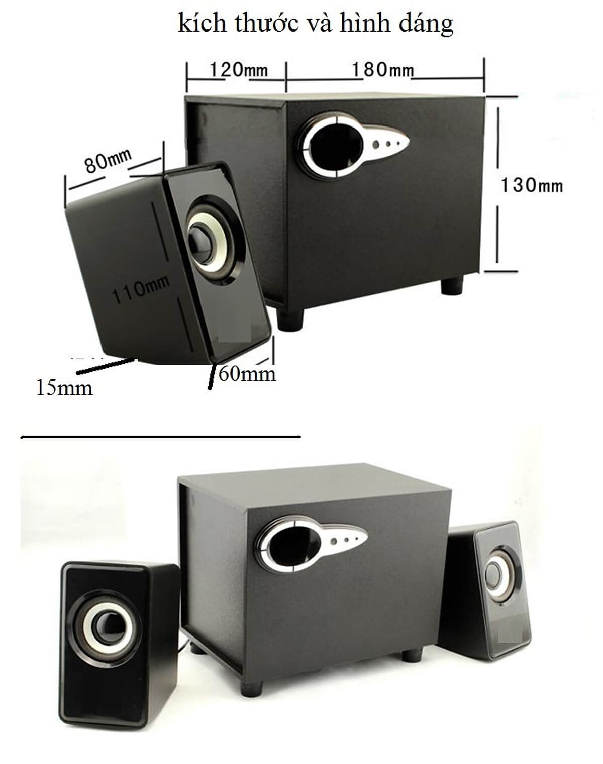 Loa Vi Tính, Loa Máy Tính 2.1 Siêu Trầm FT301 2