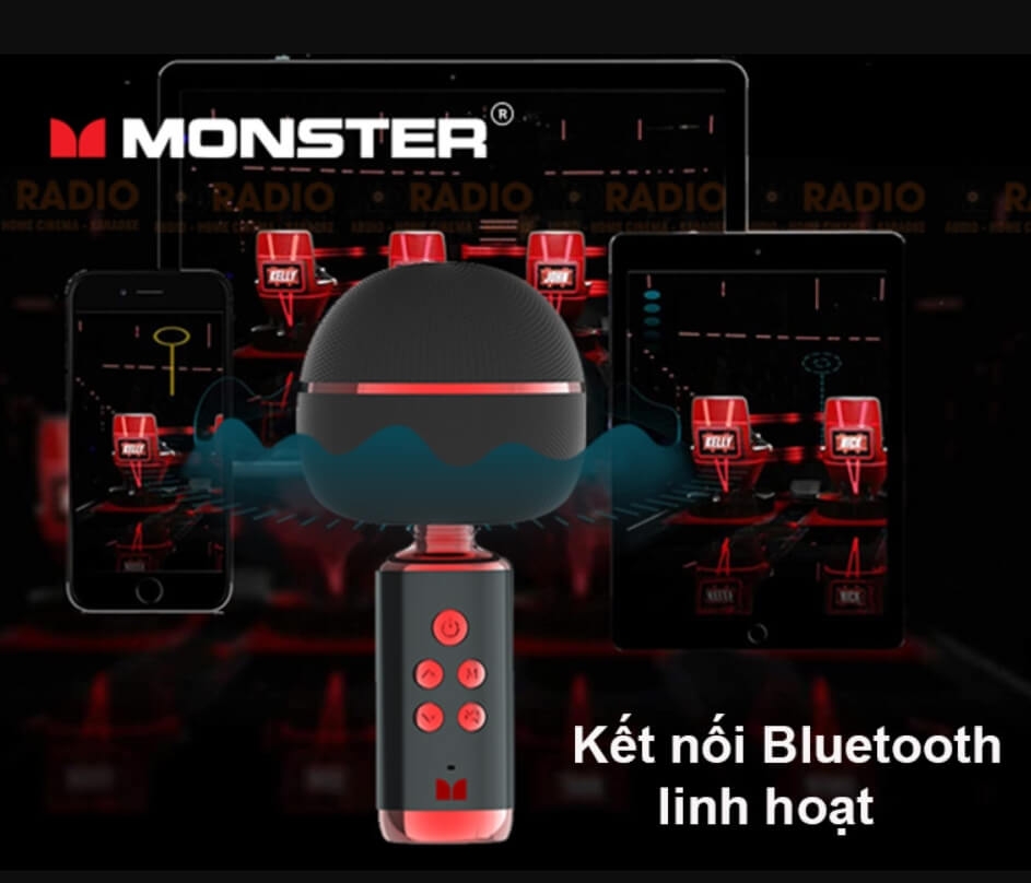 Micro Tích Hợp Loa Monster Mini Karaoke Micro M98 3