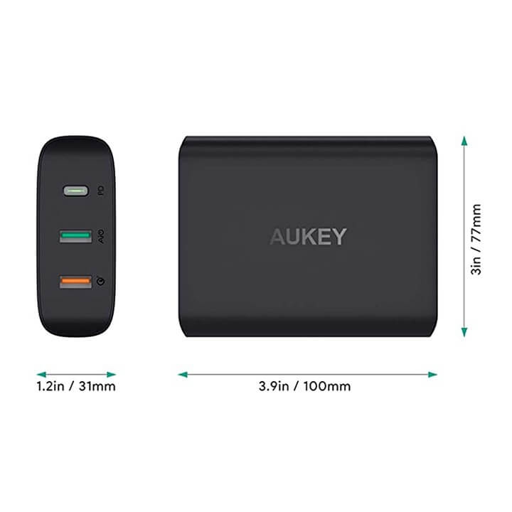 Adapter Sạc 3 Cổng 74.5W Aukey PA-Y13