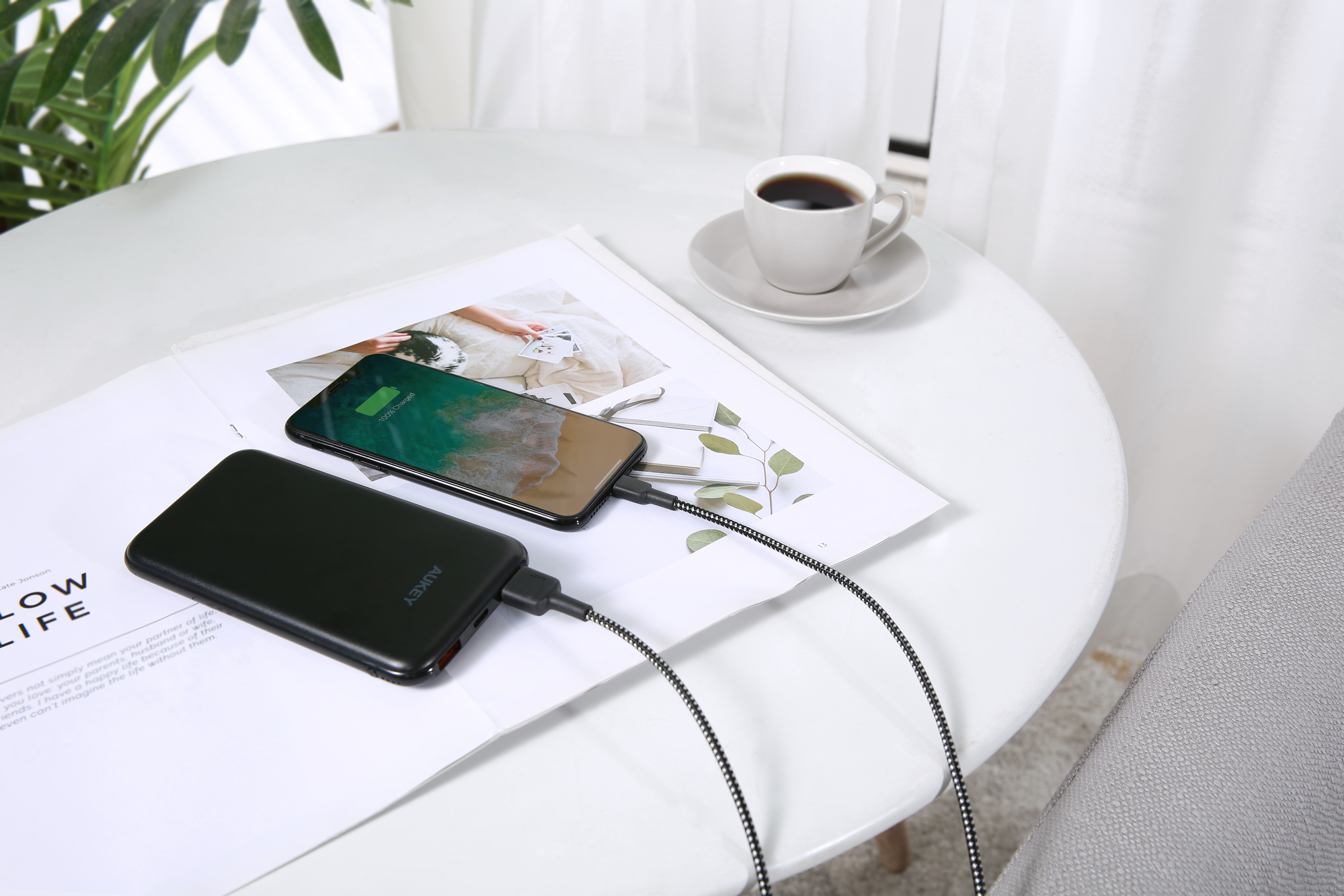 Dây Cáp Sạc Lightning Cho iPhone Chuẩn MFi Aukey CB-BAL4 2.0m 1
