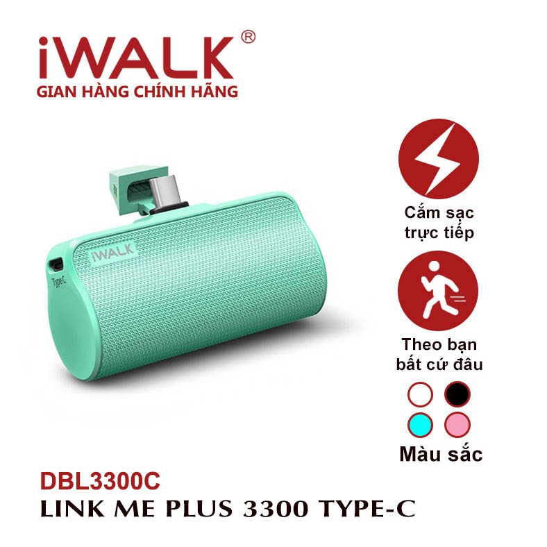 Sạc Dự Phòng iWalk DBL3300C Type-C 3300mAh 2