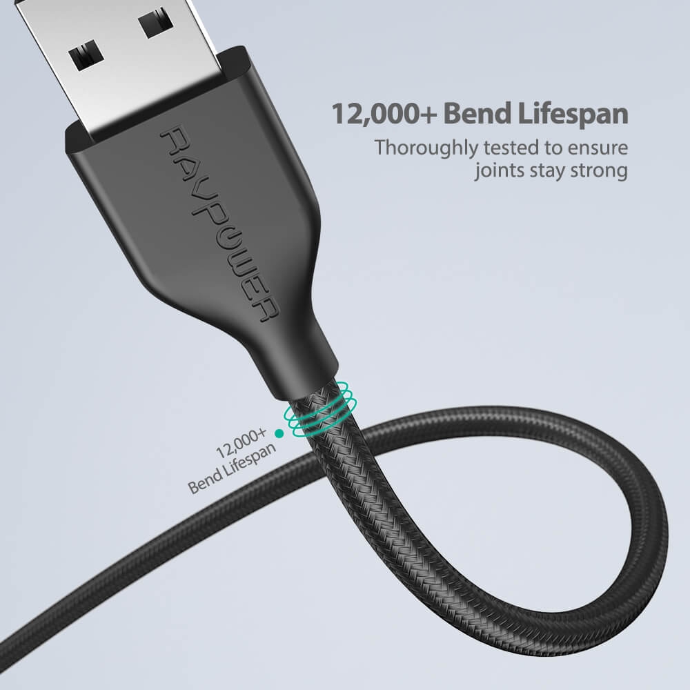 Dây Cáp Sạc 3 Trong 1 RAVPower (Lightning MFi Cho iPhone, Type C, Micro USB) 0.9m RP-CB021 1
