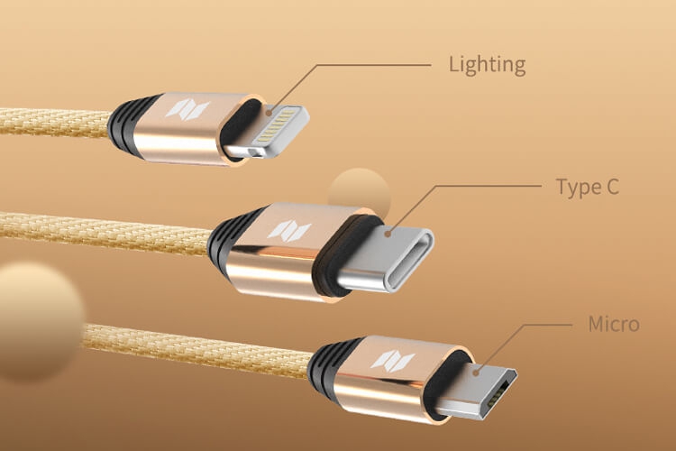Dây Cáp Sạc Rock Space M5 Lightning Dây Dù 1.0m RCB0509 5
