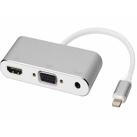 Cáp Lightning To HDMI/ VGA/ Audio Adapter Có Ngõ Âm Thanh Riêng Cho Loa - FullHD 1080P