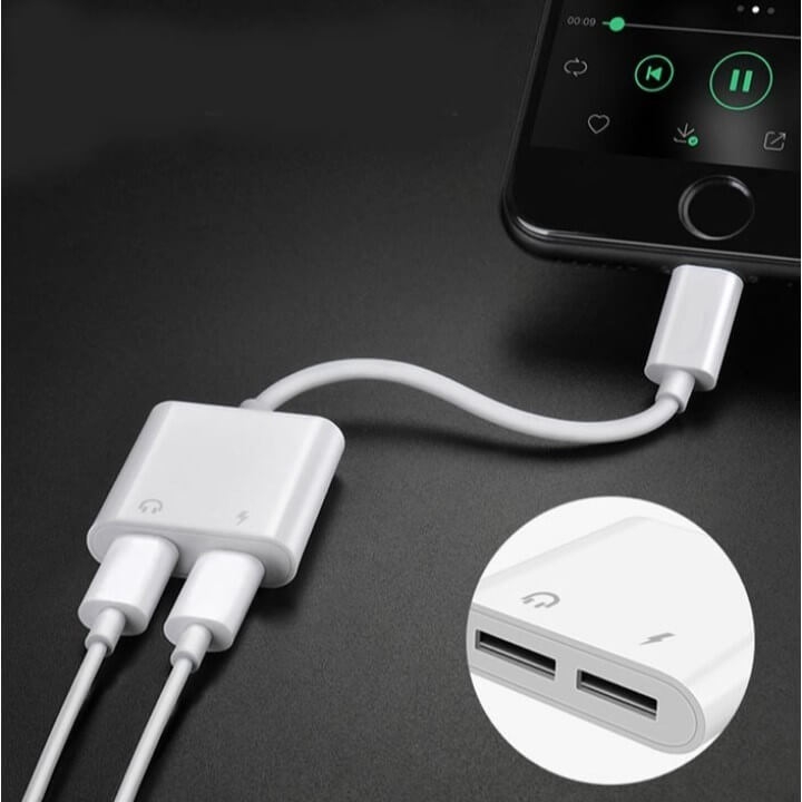 Cáp Chia Cổng Sạc Thành 2 Cổng Lightning  iPhone 7/8/X 2