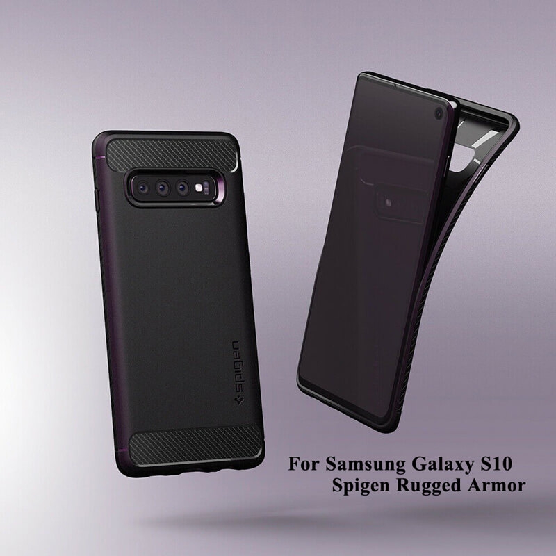 Ốp lưng cho Samsung Galaxy S10 Spigen Rugged Armor 1