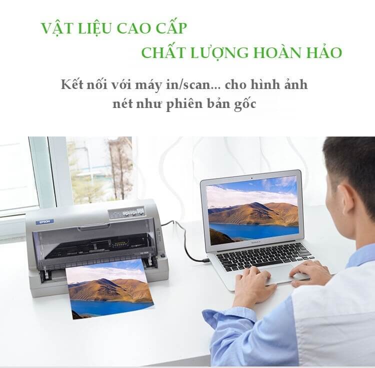 Cáp Máy In USB 2.0 Sang USB-B Tích Hợp IC Khuyếch Đại Dài 10m UGREEN U