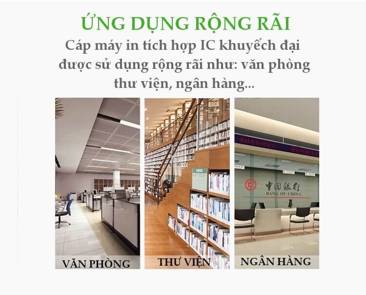 Cáp Máy In USB 2.0 Sang USB-B Tích Hợp IC Khuyếch Đại Dài 10m UGREEN U