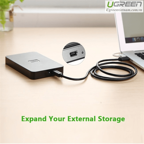 Cáp MiniUSB Ugreen 10385 (1.5m) 1
