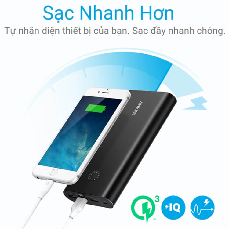 Pin Sạc Dự Phòng Anker PowerCore+ 26800mAh Hỗ Trợ Sạc Nhanh QC 3.0 - A1374H11 3