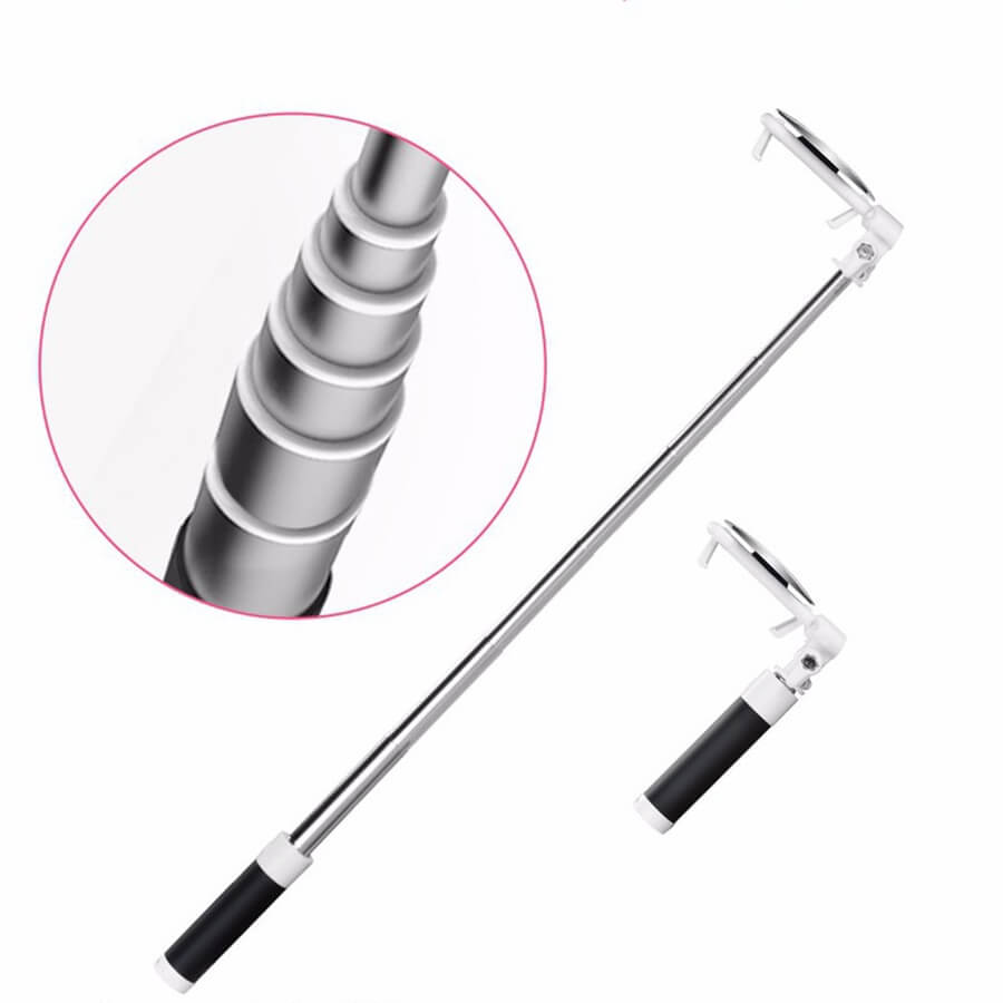 Gậy Elfie Chụp Hình Tự Sướng Có Gương Soi Cao Cấp HOCO K2 (Đen)