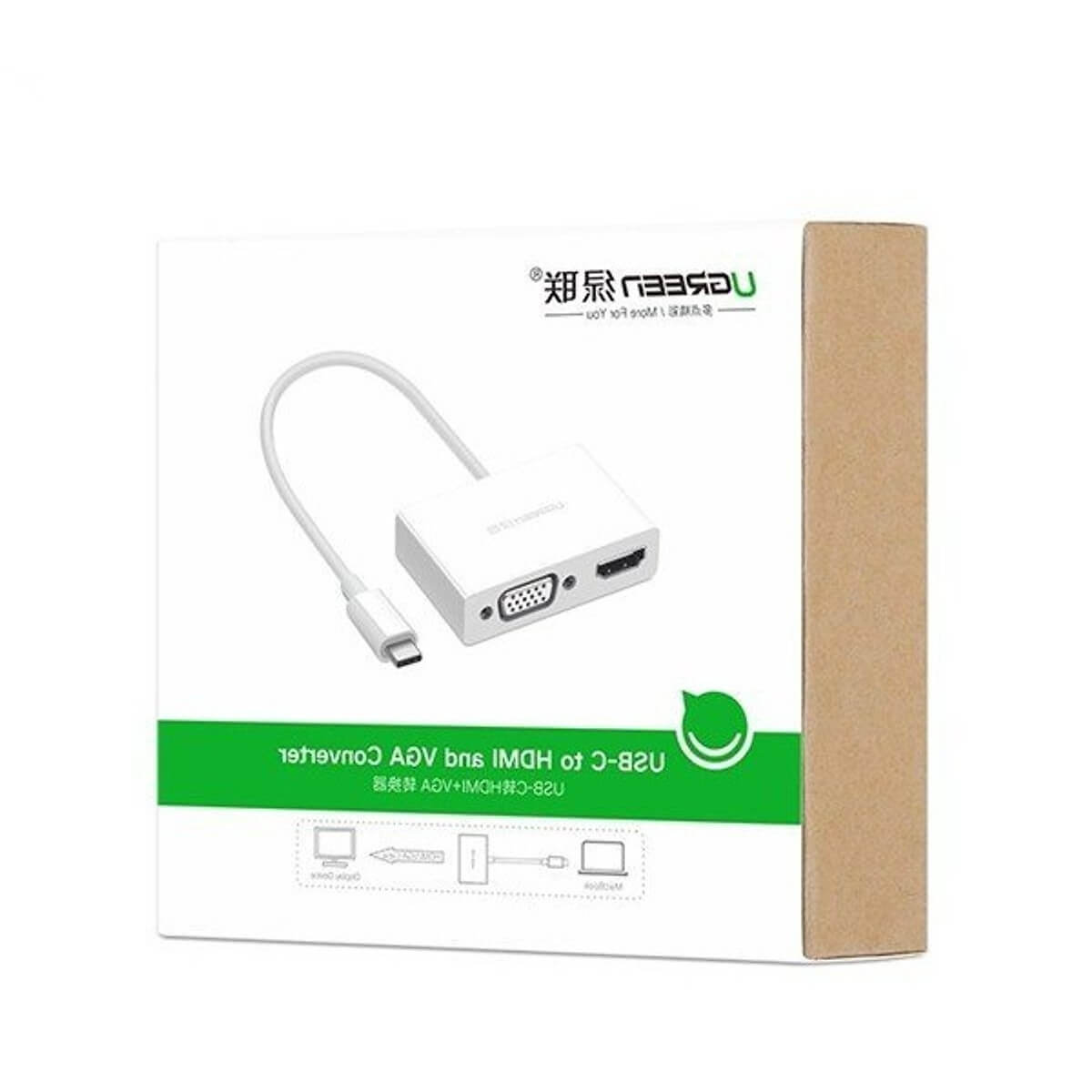 Cáp Chuyển Đổi USB Type C Sang HDMI Và VGA Ugreen 30843
