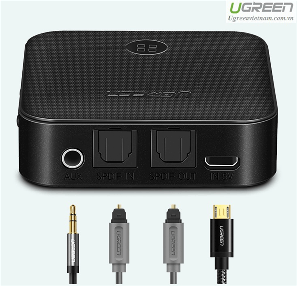Bộ Thu Phát Bluetooth 4.2 Hỗ Trợ APTX Ugreen 50256 Cao Cấp
