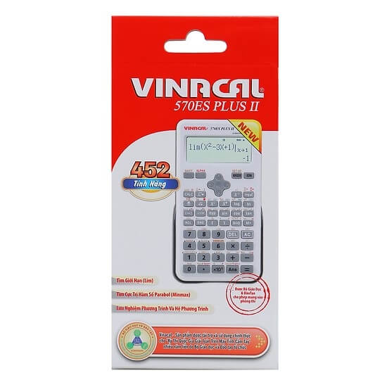 Máy Tính Học Sinh Vinacal 570ES Plus II -Xám Trắng