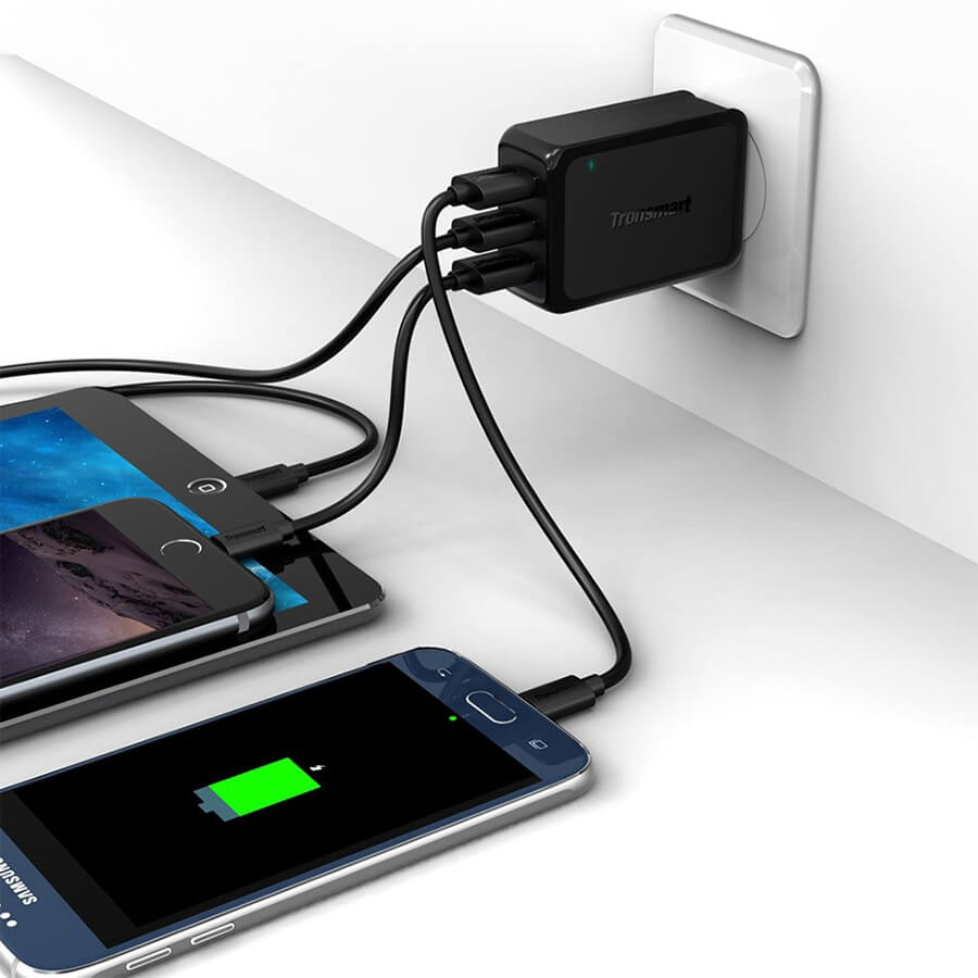 Adapter Sạc Tronsmart 42W 3 Cổng Qc 3.0 W3PTA