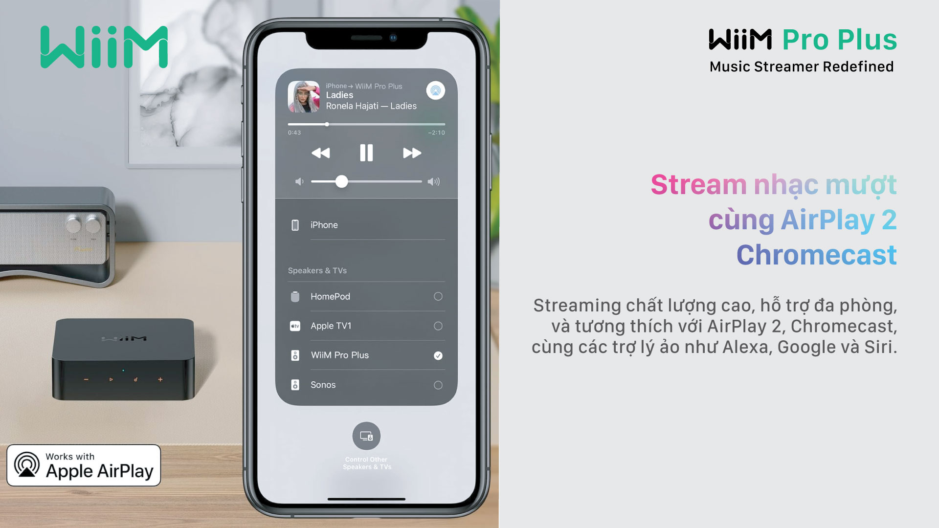 Đầu Phát Streaming Nhạc Số WiiM Pro Plus