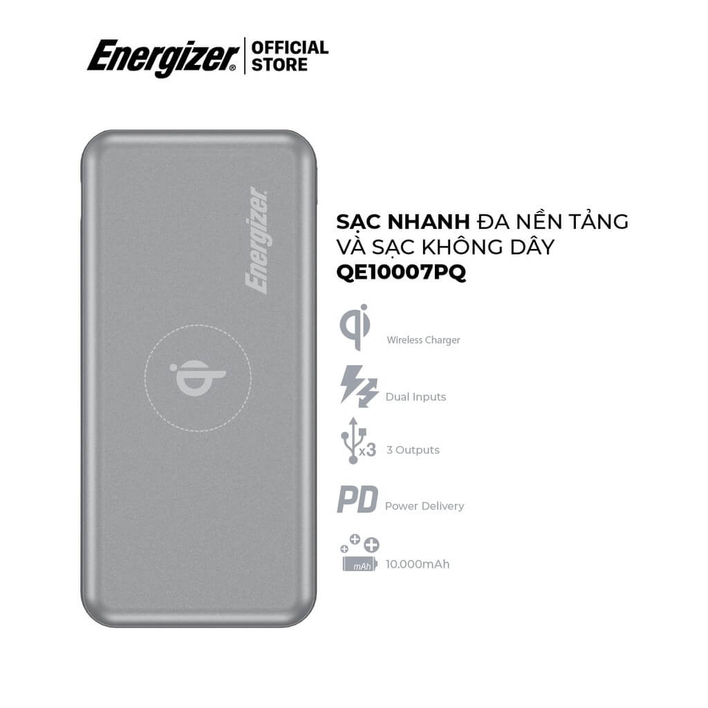 Sạc Dự Phòng Energizer 10,000mAh /3.7V Li-Polymer - QE10007 1