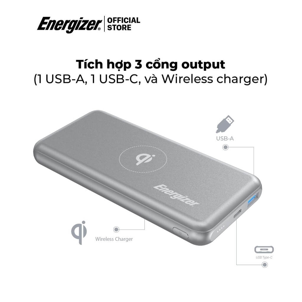 Sạc Dự Phòng Energizer 10,000mAh /3.7V Li-Polymer - QE10007 2