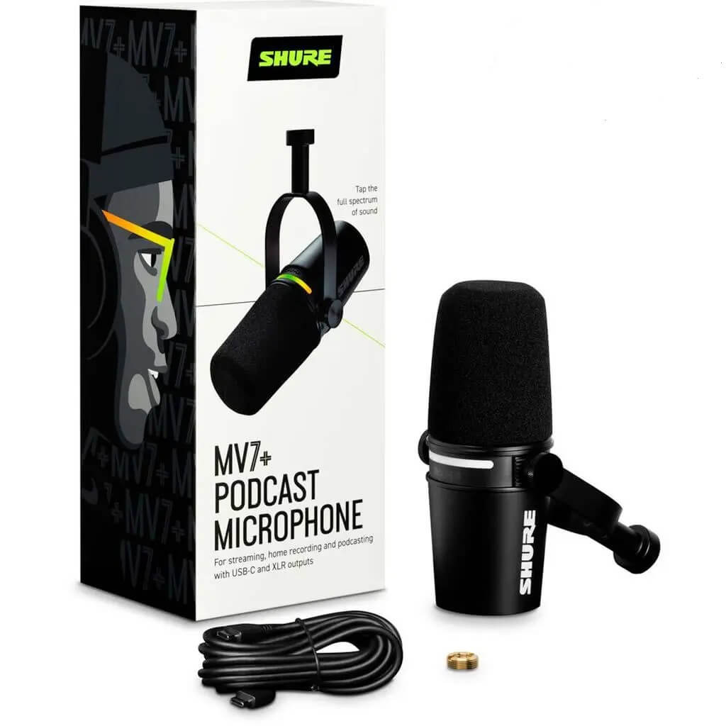 Micro Thu Âm Và Livestream Shure MV7+