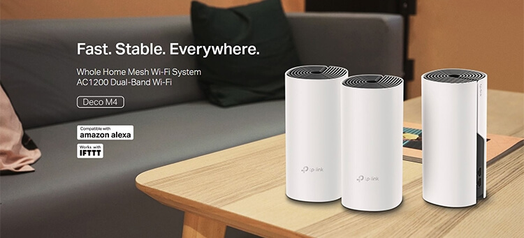 Bộ Phát Wifi Mesh TP-Link Deco M4 AC1200 MU-MIMO (3-pack)