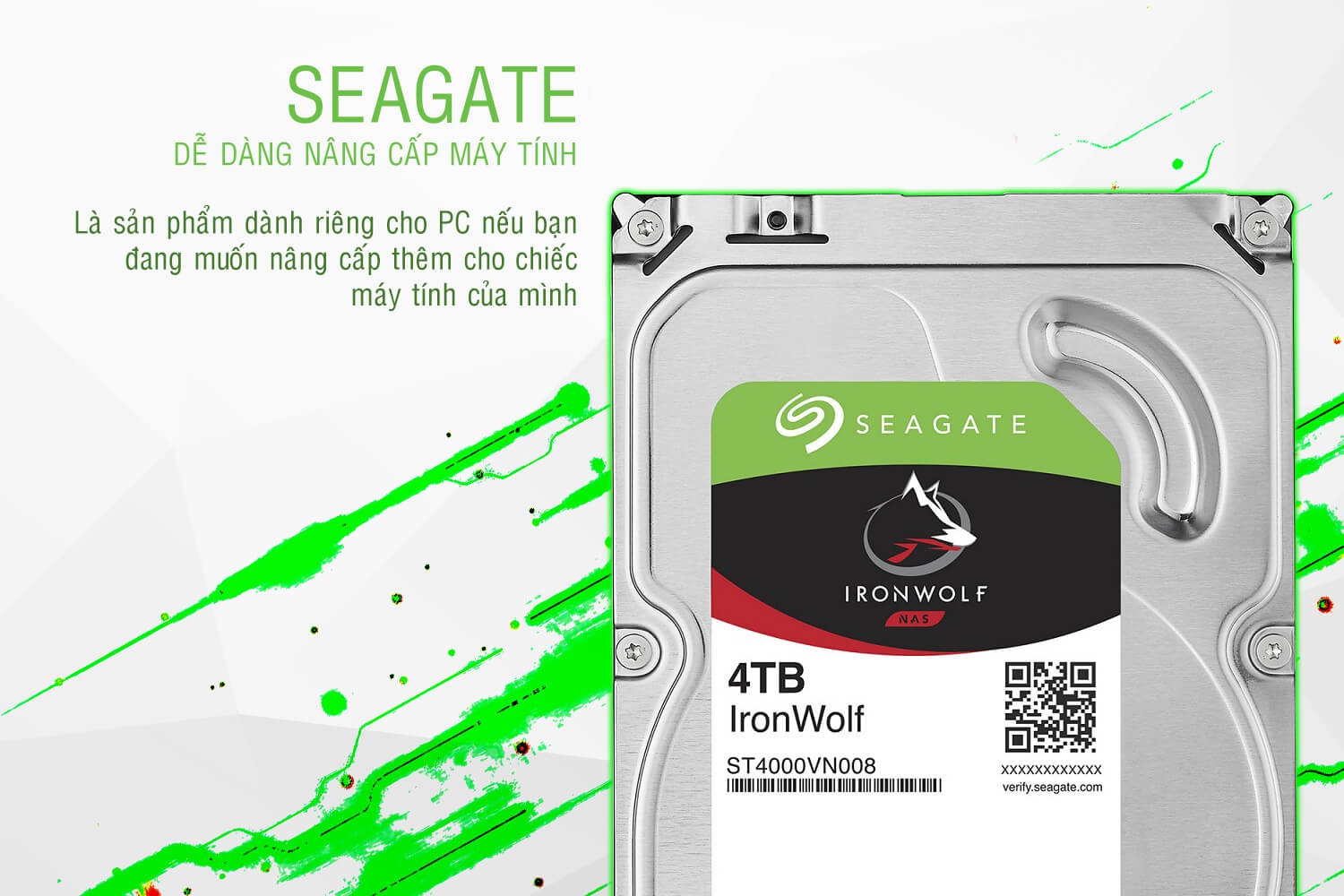 Ổ Cứng HDD Seagate IronWolf 4TB/64MB/3.5 - ST4000VN008 4