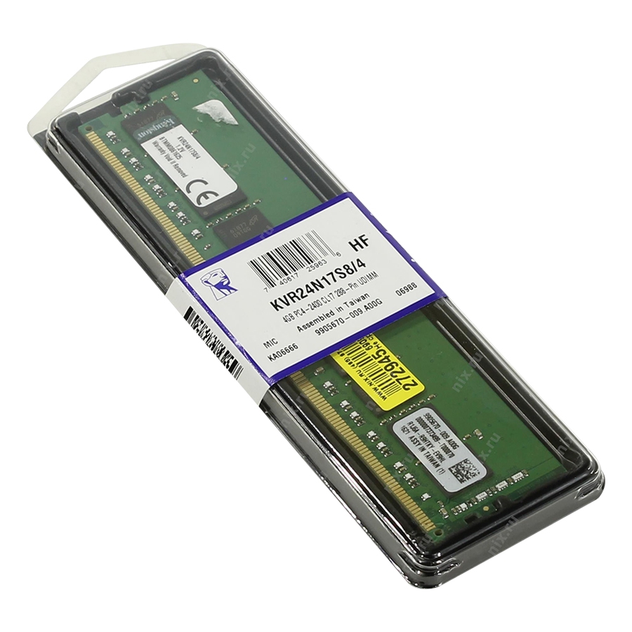 Ram Pc Kingston 4GB DDR4 2400MHz UDIMM (KVR24N17S6/4)