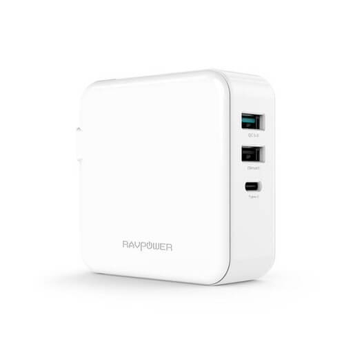 Sạc RavPower RP-PC082, PD65W, USB-C, QC3.0