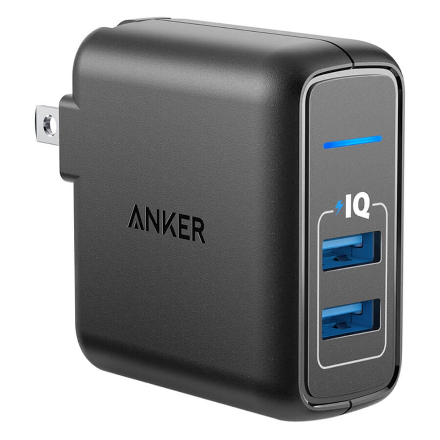 Adapter Sạc 2 Cổng Anker PowerPort Elite 24W - A2023