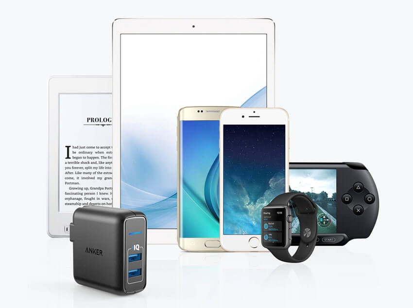 Adapter Sạc 2 1Cổng Anker PowerPort Elite 24W - A2023