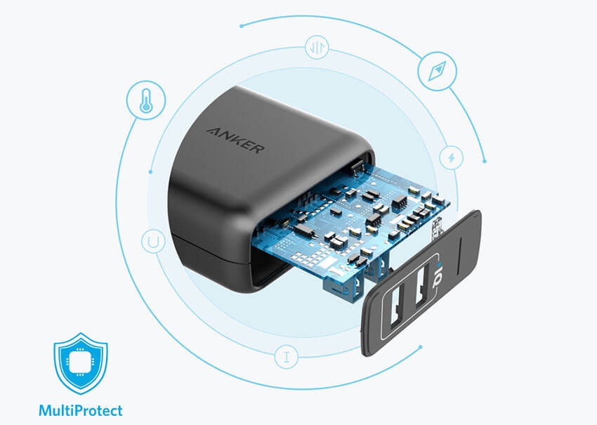Adapter Sạc 2 Cổng Anker PowerPort Elite 24W - A2023 3
