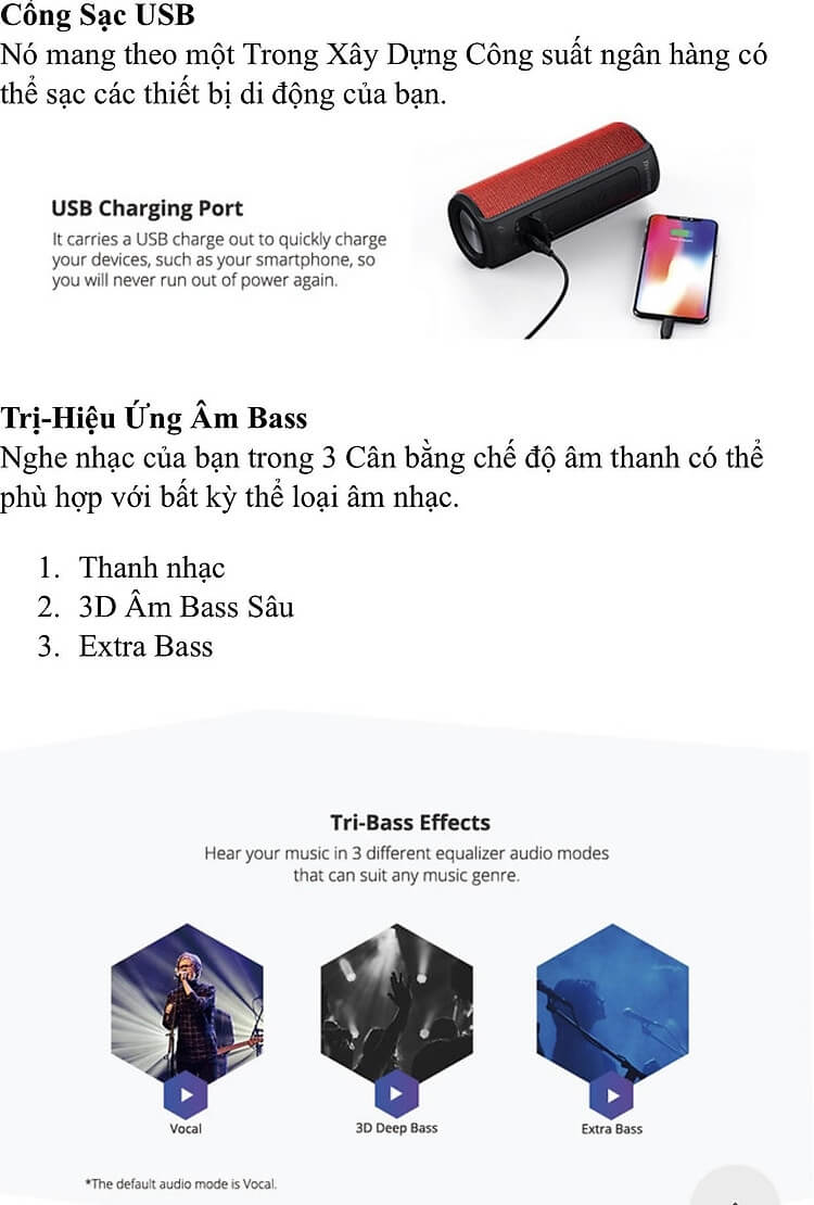 Loa Bluetooth Tronsmart Element T6 Plus Loa di động 40W - New Seal 5