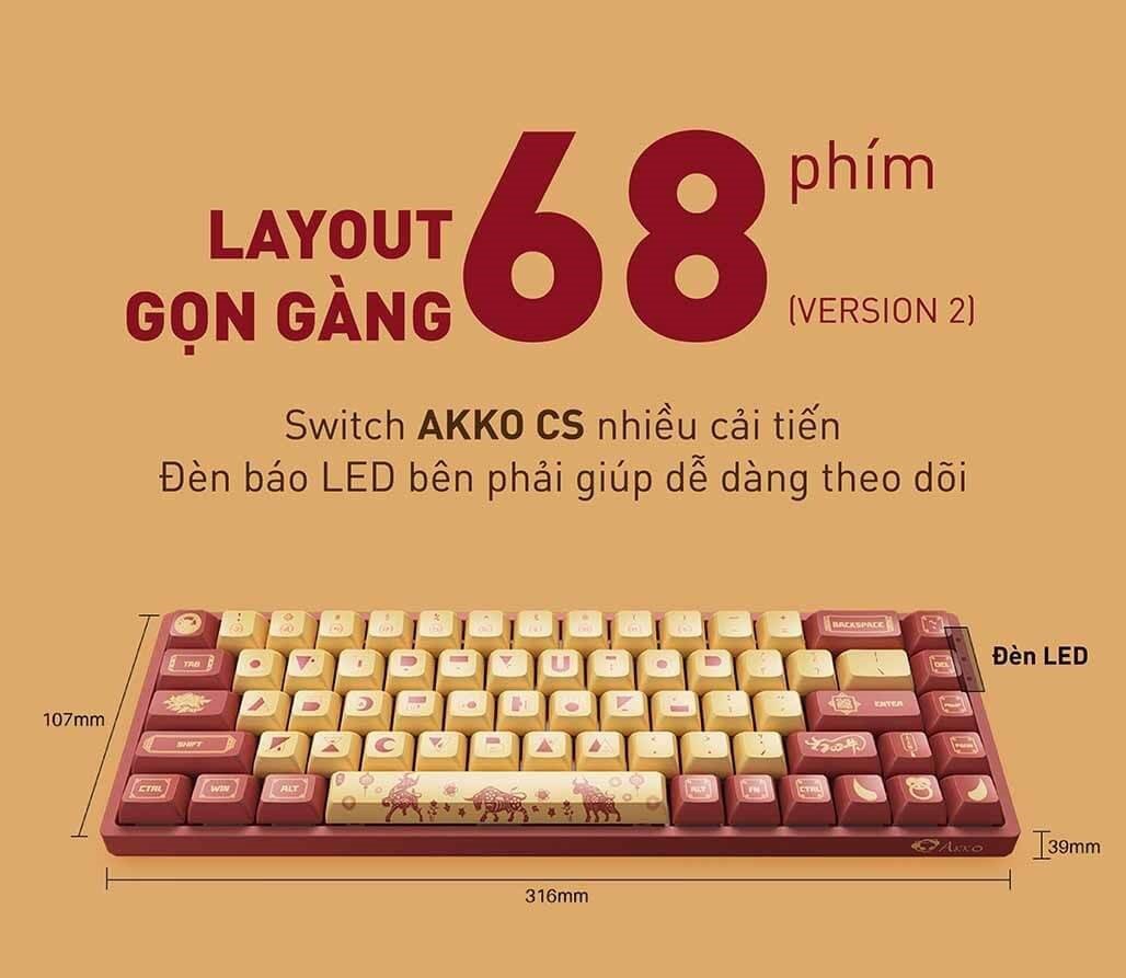 Bàn phím cơ AKKO 3068 v2 2021 1