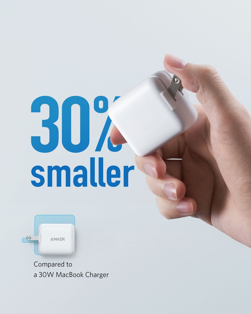 Adapter Sạc 1 Cổng USB Type-C Anker PowerPort III Mini 30W Hỗ Trợ Power IQ 3.0 - A2615